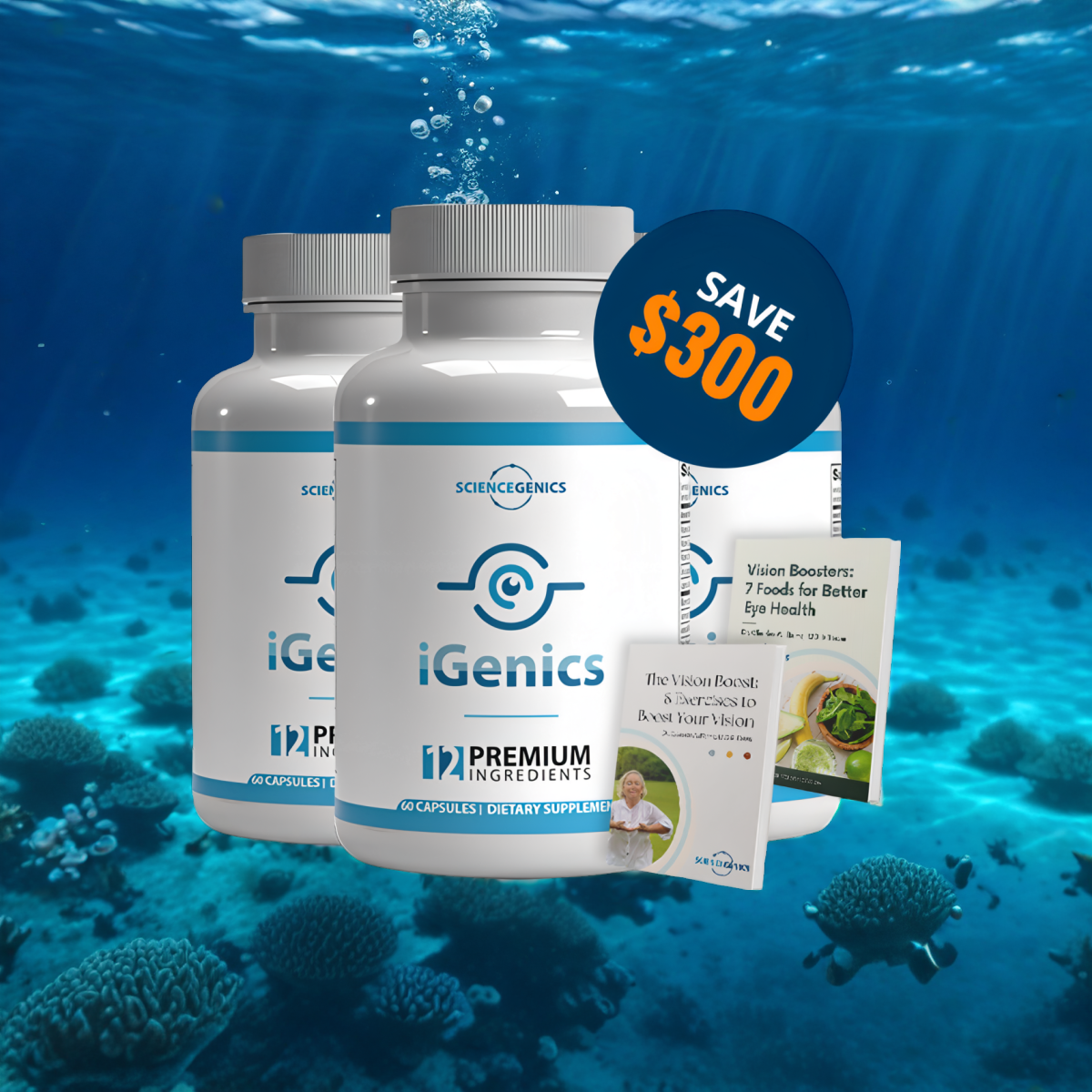 iGenics - 3 Bottles + 2  Ebooks